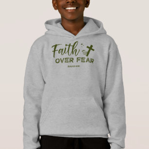 Glaube Über Angst Christlich Hoodie