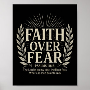 Glaube über Angst Christlich Poster