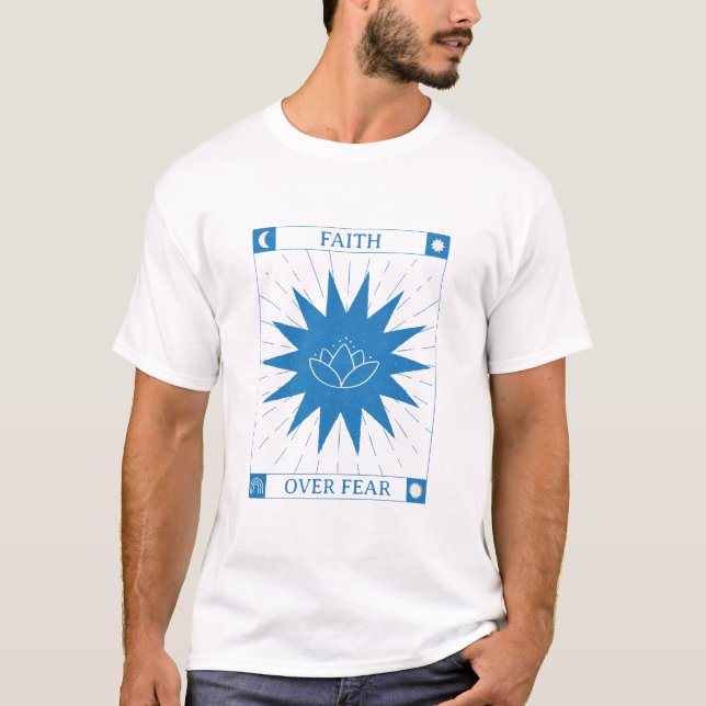 "Glaube über Angst" christliche Spiritualität T-Shirt (Vorderseite)