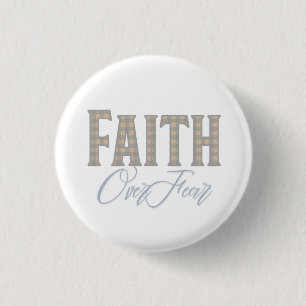 Glaube Über Angst Christliches Typografie-Design Button