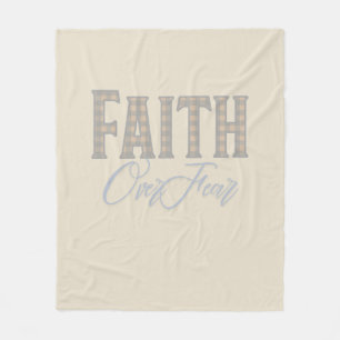 Glaube Über Angst Christliches Typografie-Design Fleecedecke