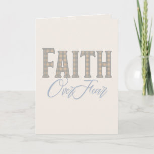 Glaube Über Angst Christliches Typografie-Design Karte