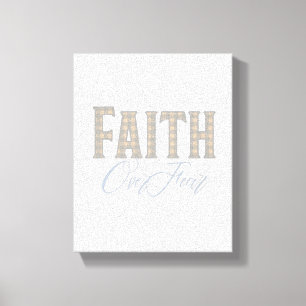 Glaube Über Angst Christliches Typografie-Design Leinwanddruck
