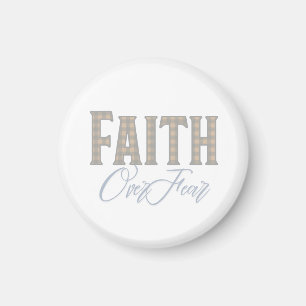 Glaube Über Angst Christliches Typografie-Design Magnet