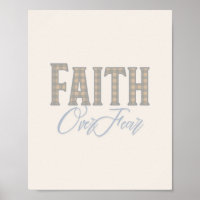 Glaube Über Angst Christliches Typografie-Design