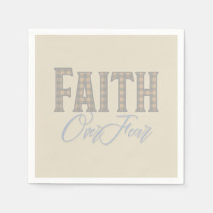 Glaube Über Angst Christliches Typografie-Design Serviette