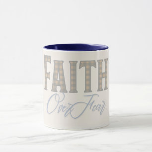 Glaube Über Angst Christliches Typografie-Design Tasse
