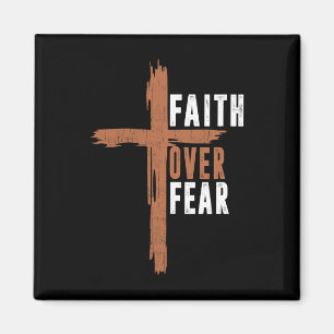 Glaube über Angst Christus Christliches-Shirt Kreu Magnet