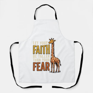 Glaube Über Angst Giraffe Vintage Christliches Shi Schürze