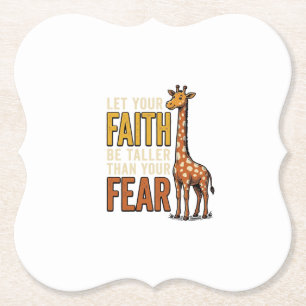 Glaube Über Angst Giraffe Vintage Christliches Shi Untersetzer
