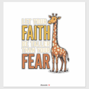 Glaube Über Angst Giraffe Vintage Christliches T-S Aufkleber