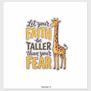 Glaube Über Angst Giraffe Vintage Christliches T-S Aufkleber