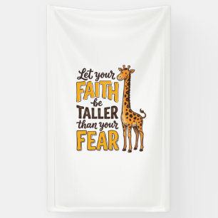 Glaube Über Angst Giraffe Vintage Christliches T-S Banner