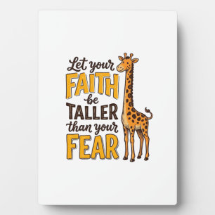 Glaube Über Angst Giraffe Vintage Christliches T-S Fotoplatte