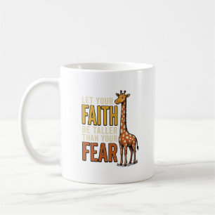 Glaube Über Angst Giraffe Vintage Christliches T-S Kaffeetasse