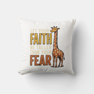 Glaube Über Angst Giraffe Vintage Christliches T-S Kissen