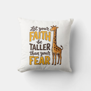 Glaube Über Angst Giraffe Vintage Christliches T-S Kissen