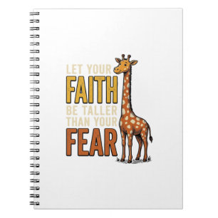 Glaube Über Angst Giraffe Vintage Christliches T-S Notizblock
