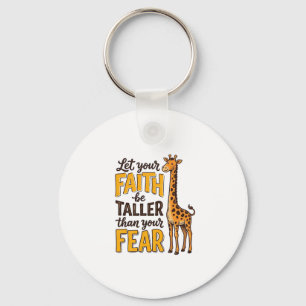 Glaube Über Angst Giraffe Vintage Christliches T-S Schlüsselanhänger
