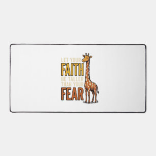 Glaube Über Angst Giraffe Vintage Christliches T-S Schreibtischunterlage
