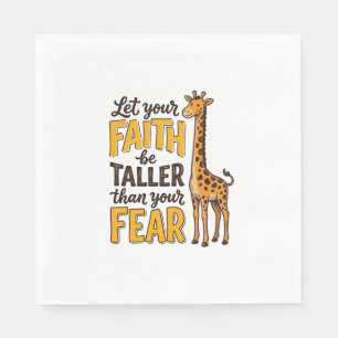 Glaube Über Angst Giraffe Vintage Christliches T-S Serviette