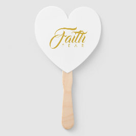 Glaube über Angst Gold und Weiß Fächer