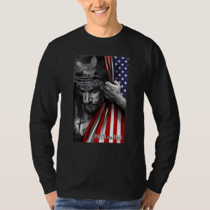 Glaube über Angst Gott Jesus Christliche Flagge T-Shirt