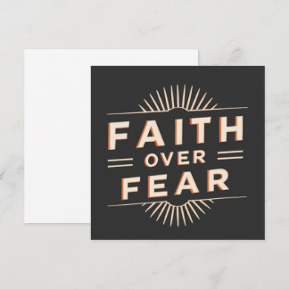 Glaube über Angst Hinweiskarte