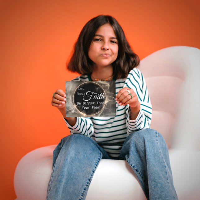 Glaube über Angst inspirierende Grußkarte (Von Creator hochgeladen)