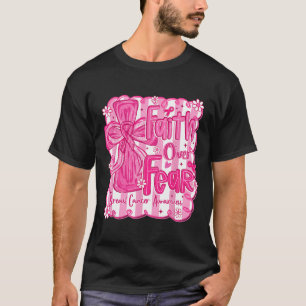 Glaube über Angst Jesus Christlich rosa Brustkrebs T-Shirt