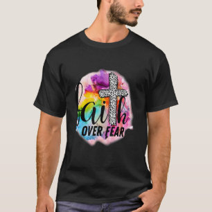 Glaube über Angst Jesus Christliche Bibel Hippie T-Shirt