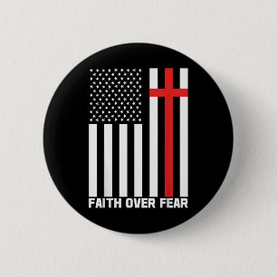 Glaube Über Angst Jesus Christliches Kreuz Gott Gl Button