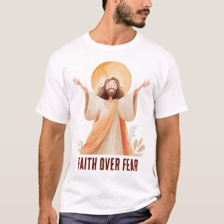 Glaube Über Angst Jesus Christliches T-Shirt