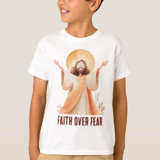 Glaube Über Angst Jesus Christliches T-Shirt