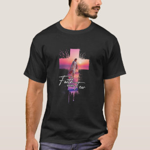 Glaube über Angst Jesus steht auf Wasser Jesus ret T-Shirt