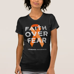 Glaube über Angst Kampf Leukämie Bewusstsein Orang T-Shirt