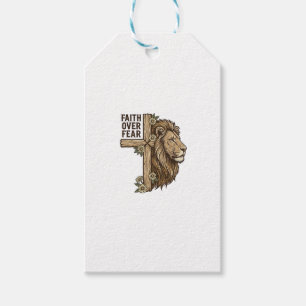 Glaube über Angst Löwe Kreuz Vintage Christliches  Geschenkanhänger