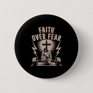 Glaube Über Angst Lustig Christliches Training Fit Button
