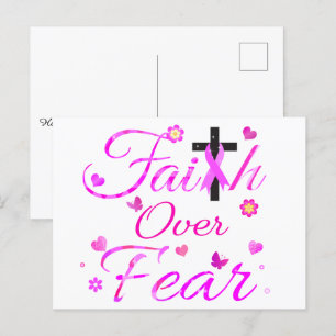 Glaube über Angst Postkarte