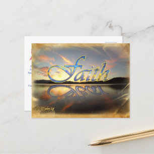 Glaube über Angst Postkarte