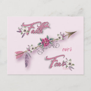 Glaube über Angst Postkarte