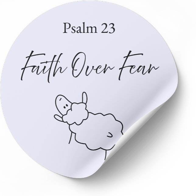 Glaube Über Angst Psalm 23 Christlicher Aufkleber  (Von Creator hochgeladen)