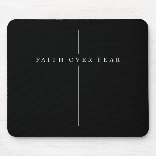 Glaube Über Angst Psalm Christlich Bibel Vers Zita Mousepad (Vorne)