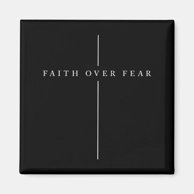 Glaube Über Angst Psalm Christliche Bibel Vers Zit Magnet (Vorne)