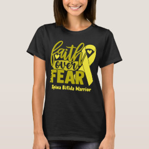 Glaube über Angst Spina Bifida Bewusstsein T-Shirt