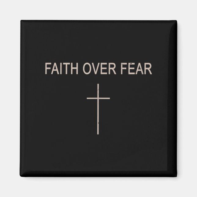 Glaube Über Angst Subtil Christlich Minimalist Rel Magnet (Vorne)