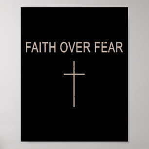 Glaube Über Angst Subtil Christlich Minimalistisch Poster