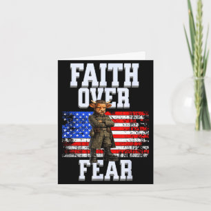 Glaube über Angst US-Flagge patriotisches Design Karte