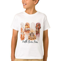 Glaube überwindet Angst Psalm 23:4 Herbst-Shirt