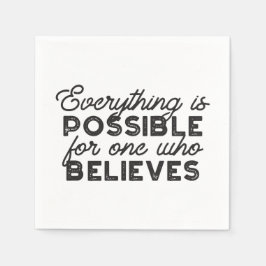 Glaube unbegrenzt - "Alles ist möglich" Zitate Serviette